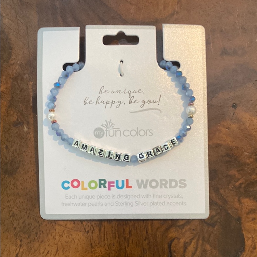 “AMAZING GRACE” Bracelet. Silver plated accents NWT